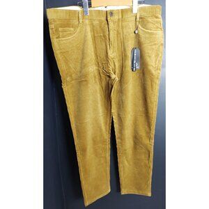 Snover Men’s Tan Corduroy Chino Pants Straight Leg Stretch Casual NWT